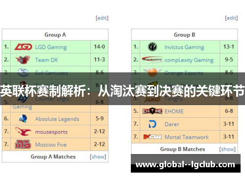 英联杯赛制解析:从淘汰赛到决赛的关键环节 英联杯赛制解析:从淘汰赛到决赛的关键环节